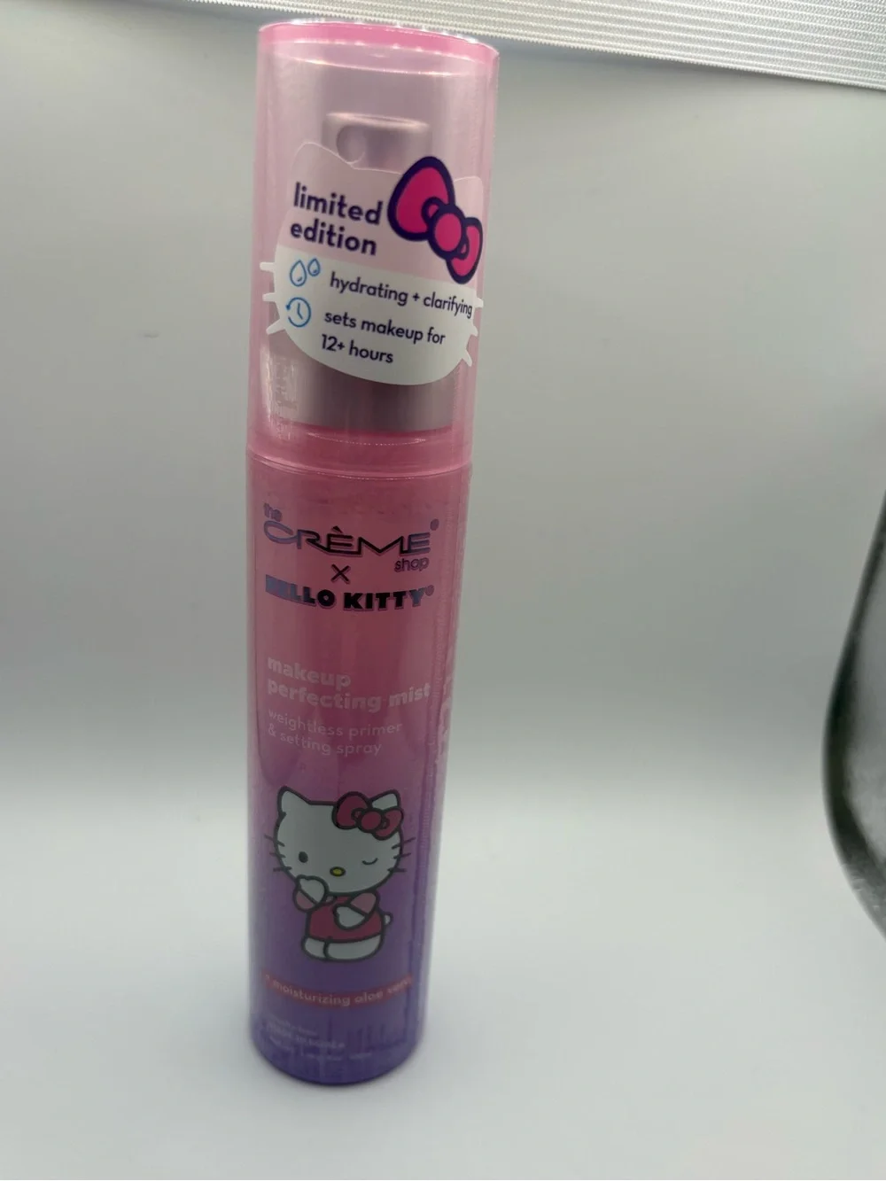 Crème Shop x Hello Kitty Pink Makeup Perfecting Mist - Hydrating Setting Spray!!